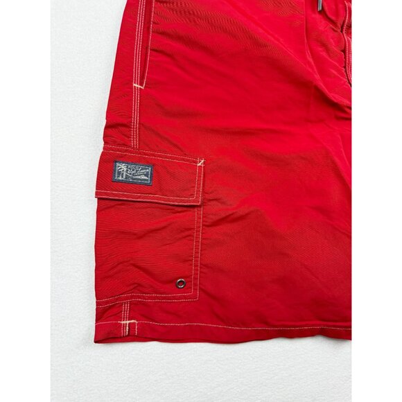 POLO RALPH LAUREN Swim Trunks Size XL Mens Lined Cargo Pocket Navy Pony Red - Picture 4 of 10